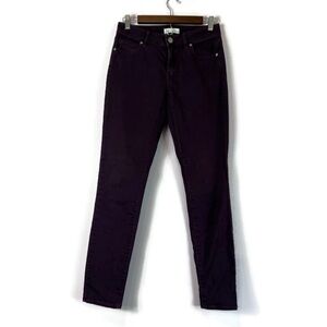 LOFT Curvy Skinny Stretch Low Rise Jeggings Jeans Size 0 Eggplant Purple